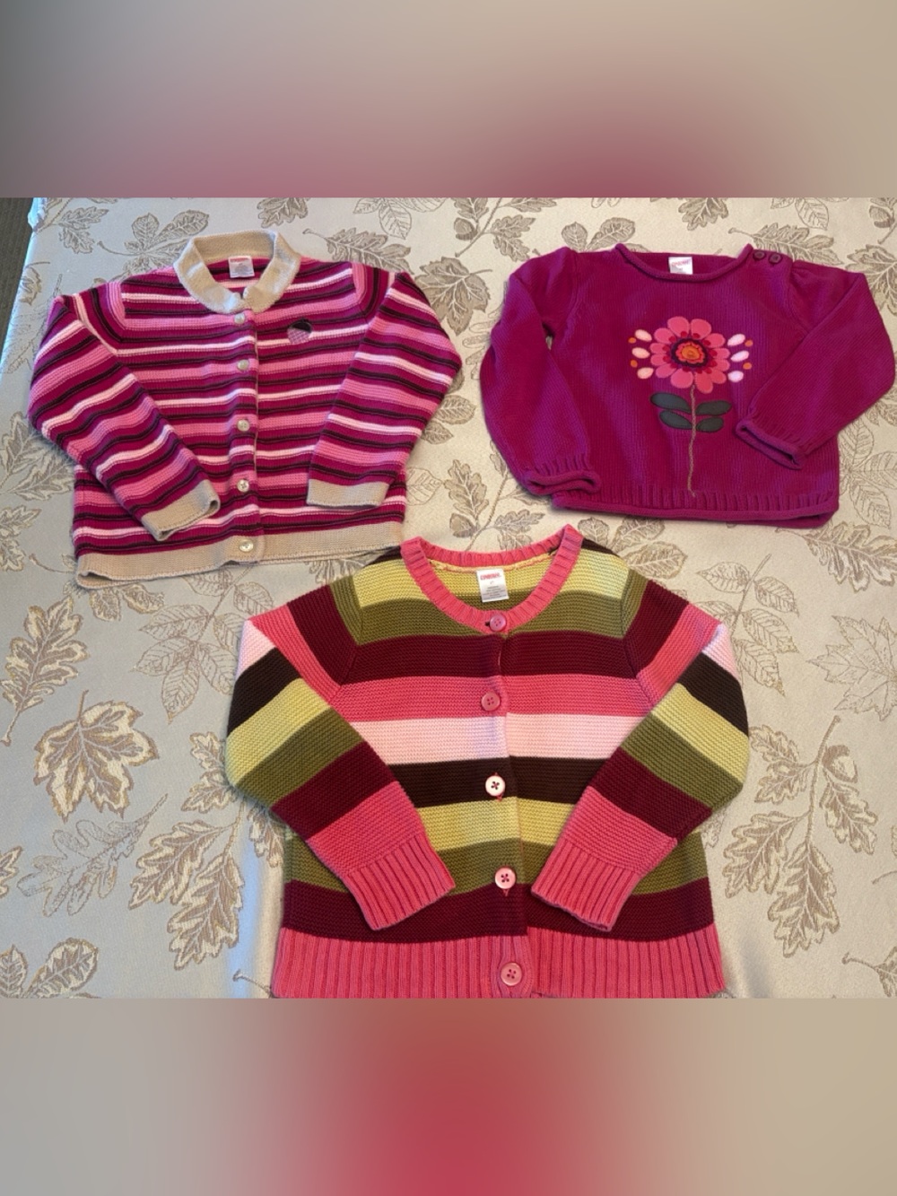 Vintage Gymboree Sweater Lot Size 4T – 3 Cardigans Floral Striped Y2K